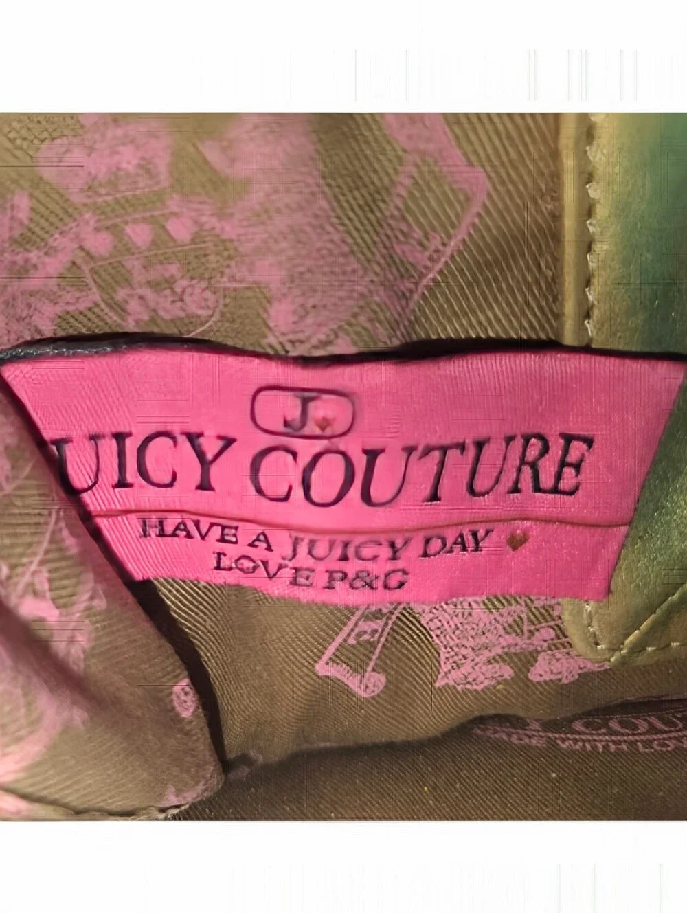 Vintage Juicy Couture Pet Animal Carrier Bag with Crossbody Strap Gold Tan Color